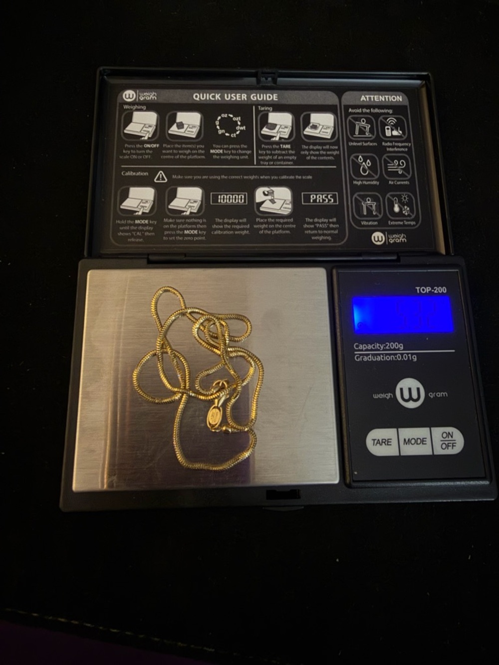 14K Real Gold Classic Gold Omega Chain Necklace 18inc. - Women Jewelry 5.32grms - Picture 4 of 4